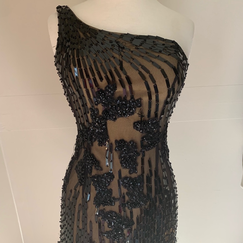 One shoulder MacDuggal sequined cocktail dress